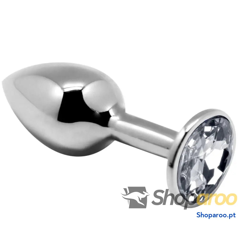 ALIVE - PRAZER ANAL MINI PLUG METAL BRANCO TAMANHO M
