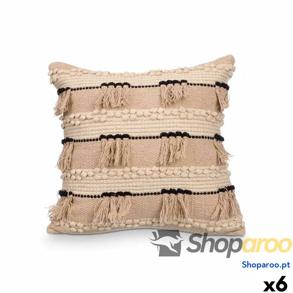 Almofada 4739 Preto Natural 45 x 15 x 45 cm (6 Unidades)