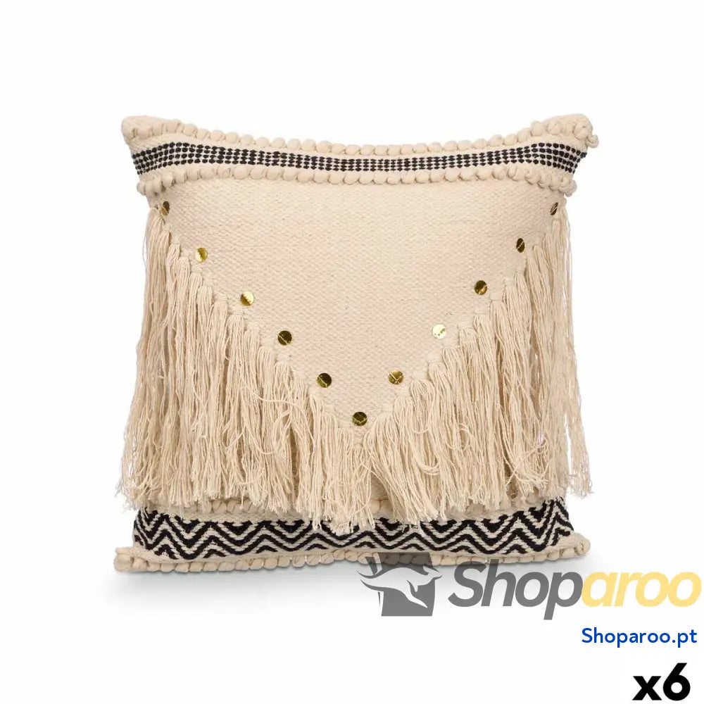 Almofada 4740 Preto Natural 45 x 15 x 45 cm (6 Unidades)