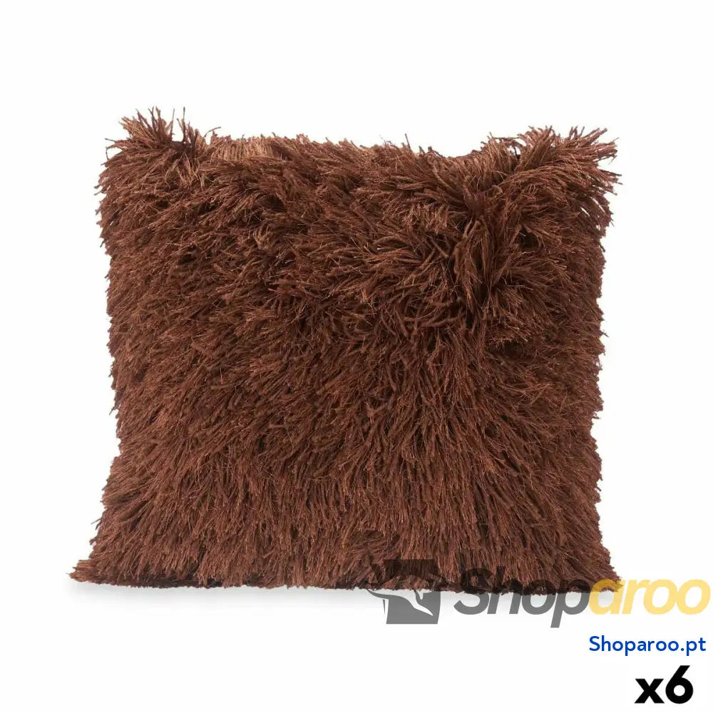 Almofada Castanho Algodão Poliéster 45 x 2 x 45 cm (6 Unidades)