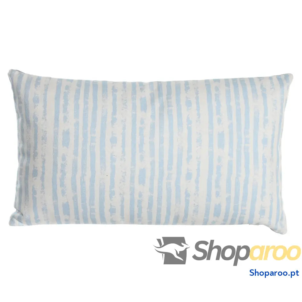 Almofada DKD Home Decor 50 x 15 x 30 cm Riscas Azul Branco Mediterrâneo