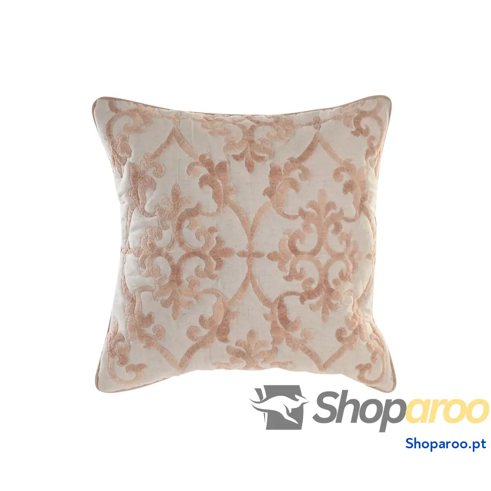 Almofada DKD Home Decor 50 x 15 x 50 cm Bege Cor de Rosa Alumínio Tradicional 50 x 1 x 50 cm