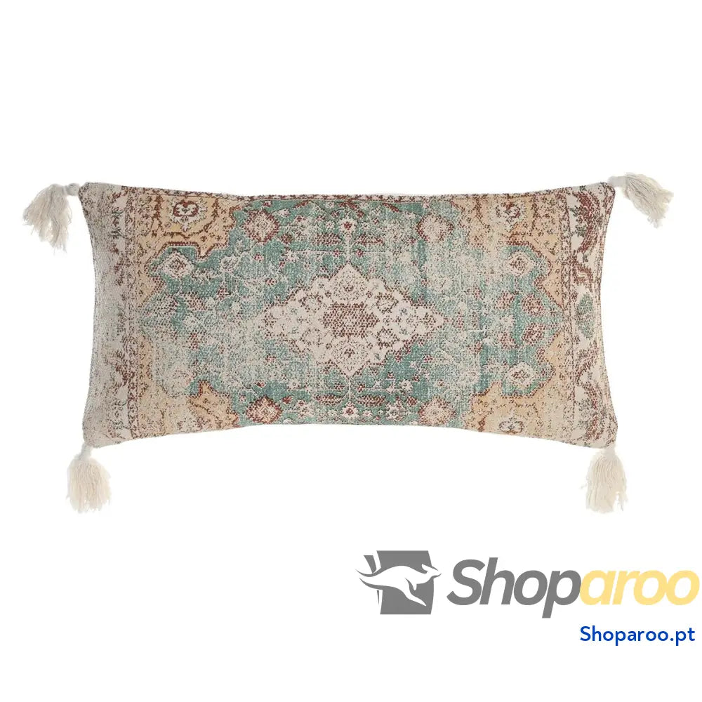 Almofada DKD Home Decor 60 x 10 x 30 cm Bege Azul Árabe Franjas