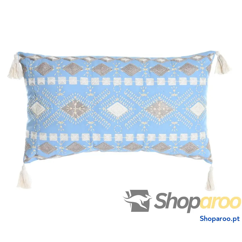 Almofada DKD Home Decor 60 x 15 x 35 cm Azul Branco