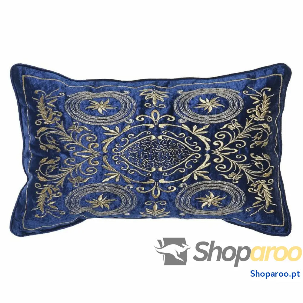 Almofada DKD Home Decor 8424001850358 Dourado 50 x 10 x 30 cm Azul Marinho