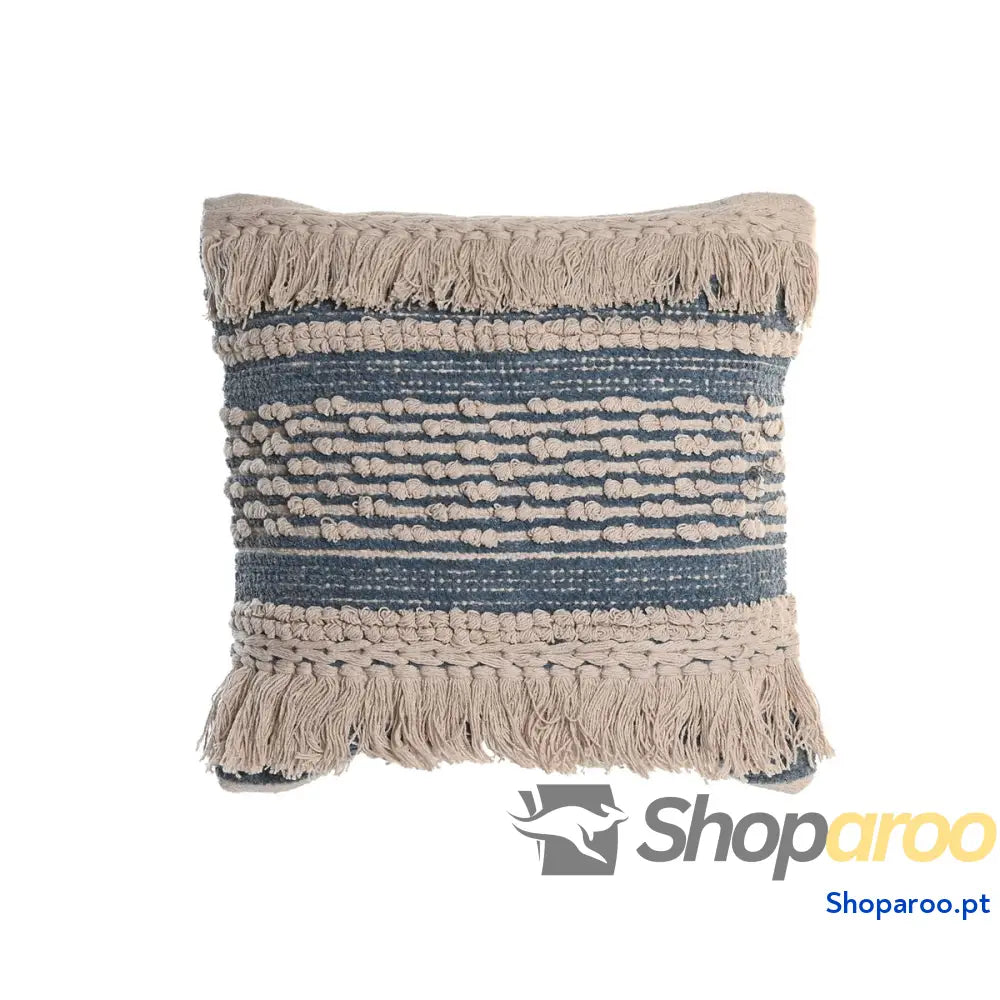 Almofada DKD Home Decor Azul 45 x 10 x 45 cm Branco Boho