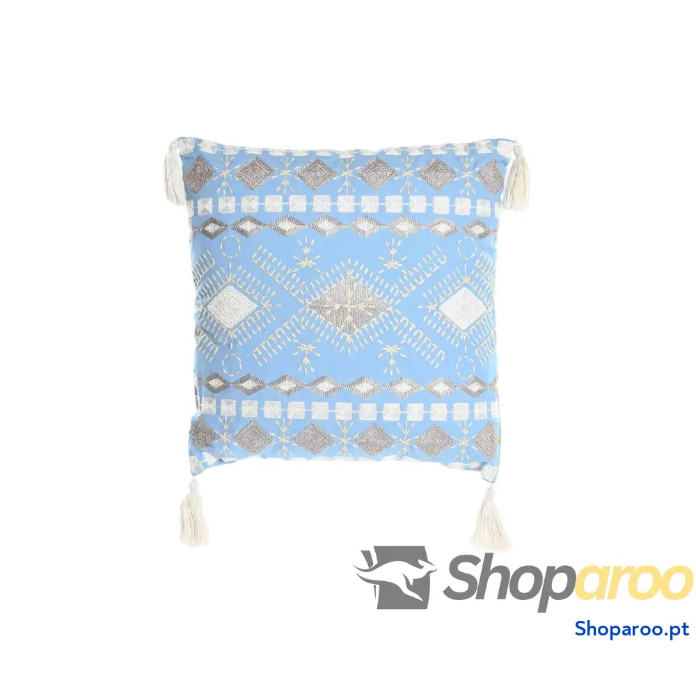Almofada DKD Home Decor Azul Branco 40 x 15 x 40 cm
