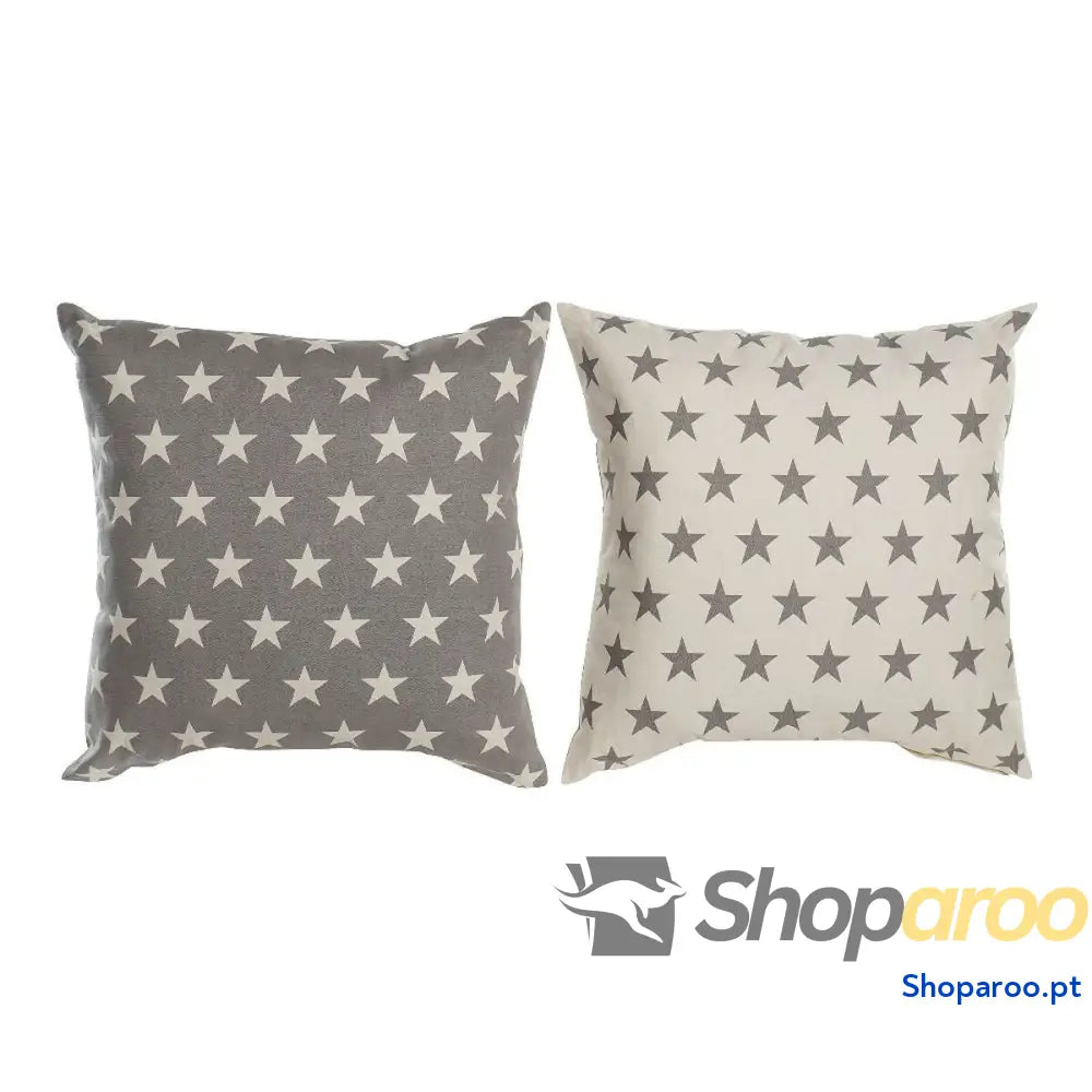 Almofada DKD Home Decor Bege Castanho 60 x 10 x 60 cm Estrelas (2 Unidades)