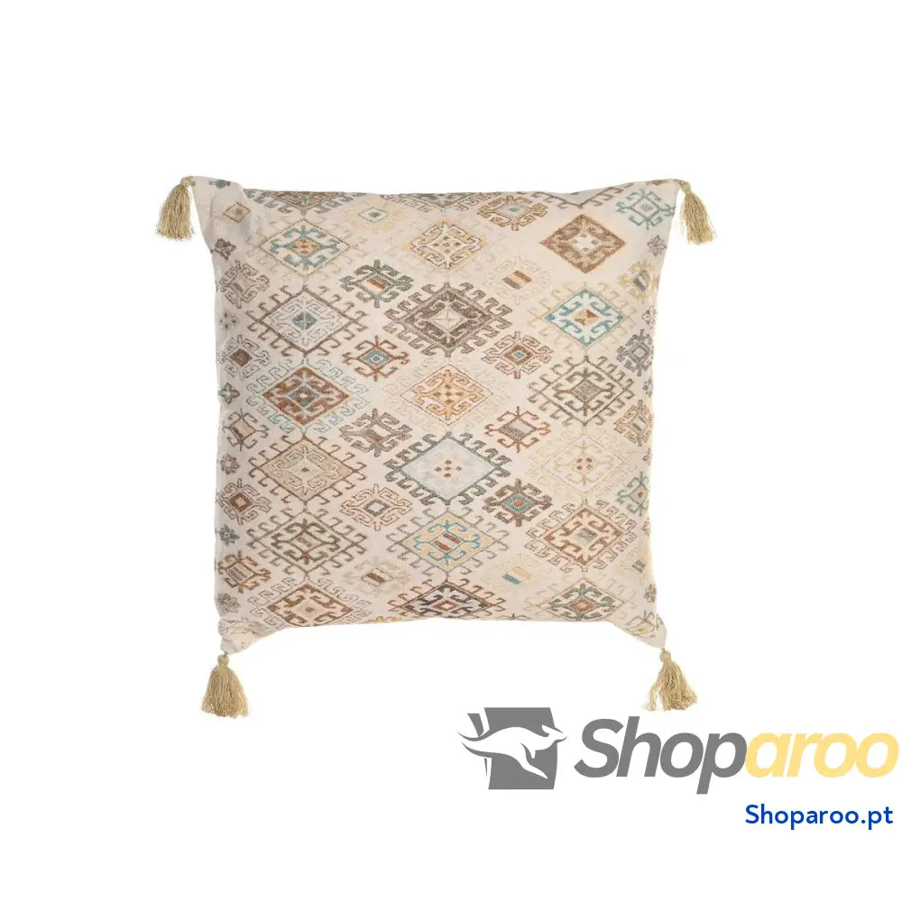Almofada DKD Home Decor Bege Losangos 60 x 20 x 60 cm