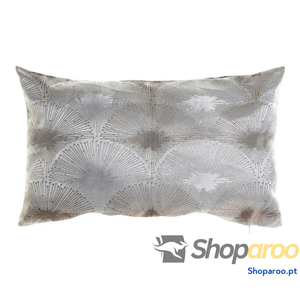 Almofada DKD Home Decor Cinzento Poliéster Alumínio Tradicional