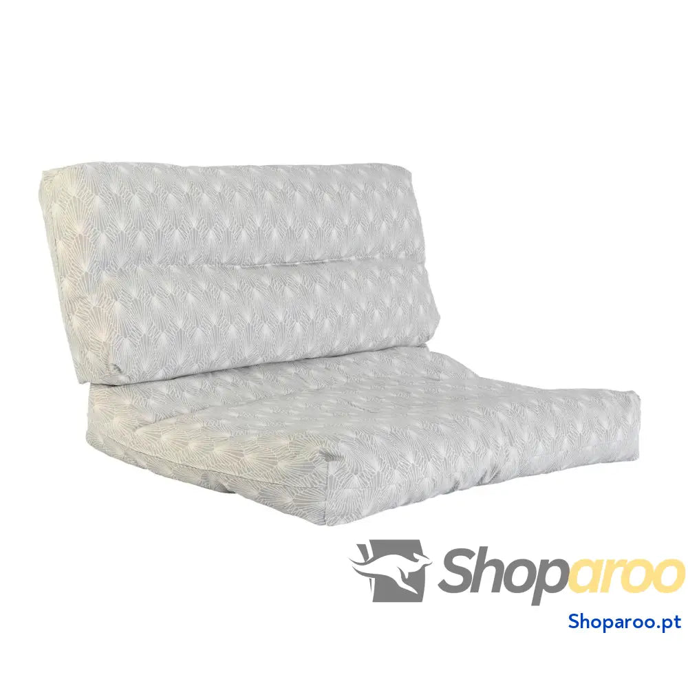 Almofada DKD Home Decor De solo Branco Verde Cinzento claro Bambu Alumínio 120 x 80 x 16 cm