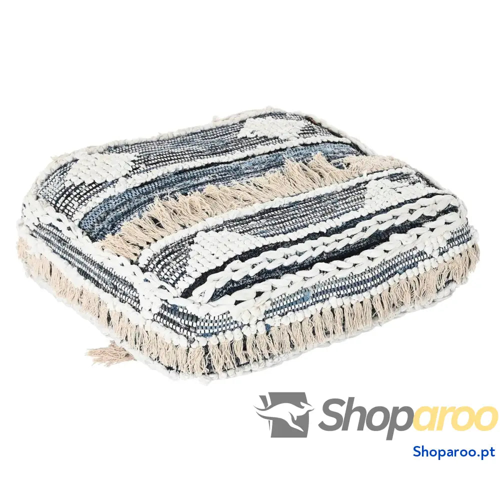 Almofada DKD Home Decor De solo Preto Riscas 60 x 60 x 25 cm