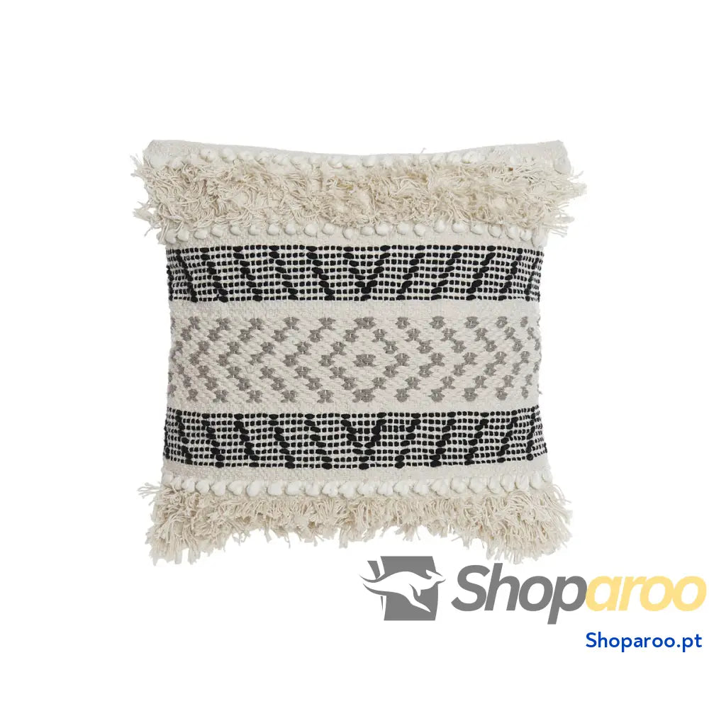 Almofada DKD Home Decor Preto Bege 45 x 10 x 45 cm Boho