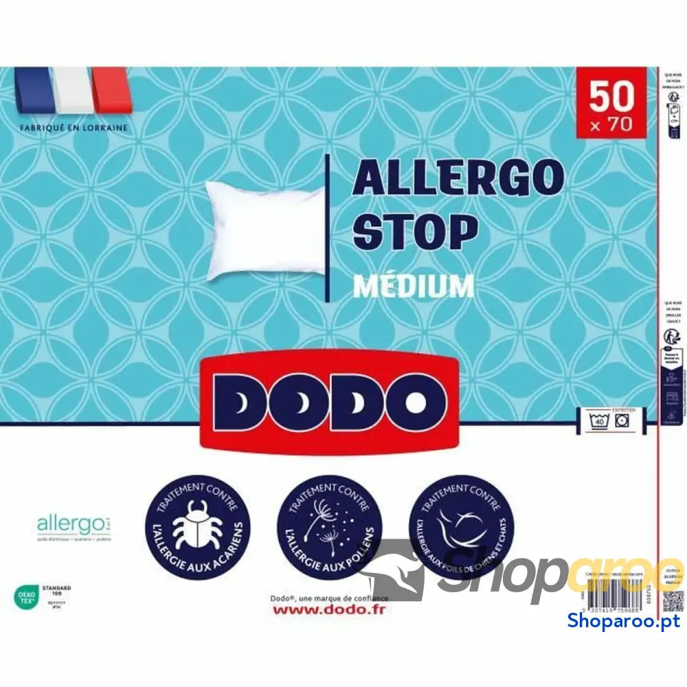 Almofada DODO ALLERGO STOP Branco 50 x 70 cm
