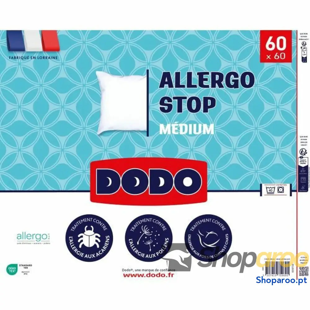 Almofada DODO ALLERGO STOP Branco 60 x 60 cm