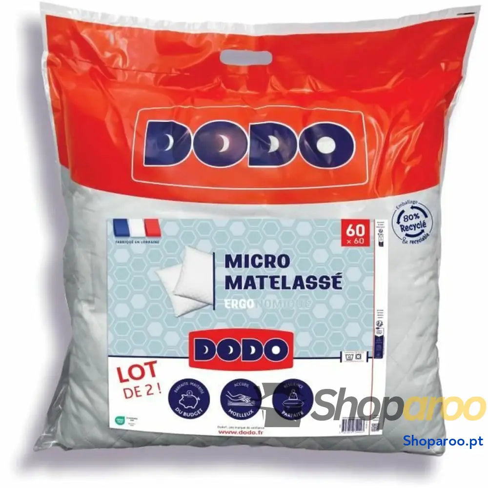 Almofada DODO Branco 60 x 60 cm (2 Unidades)