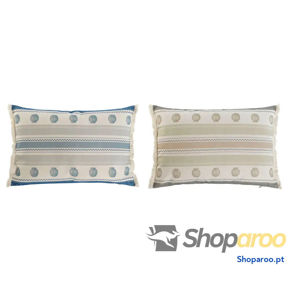 Almofada Home ESPRIT Azul Bege 60 x 10 x 45 cm (2 Unidades)
