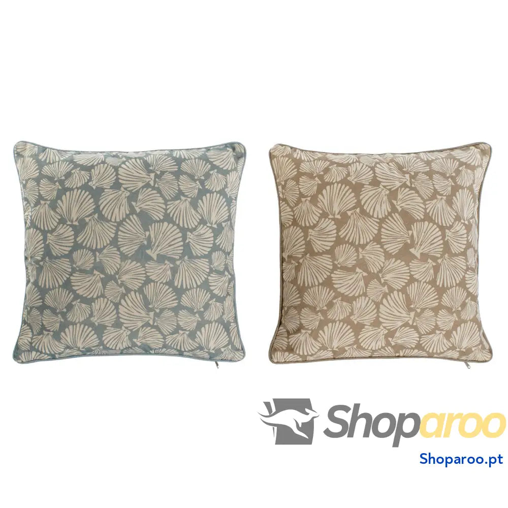 Almofada Home ESPRIT Azul Bege Mediterrâneo 45 x 10 x 45 cm (2 Unidades)