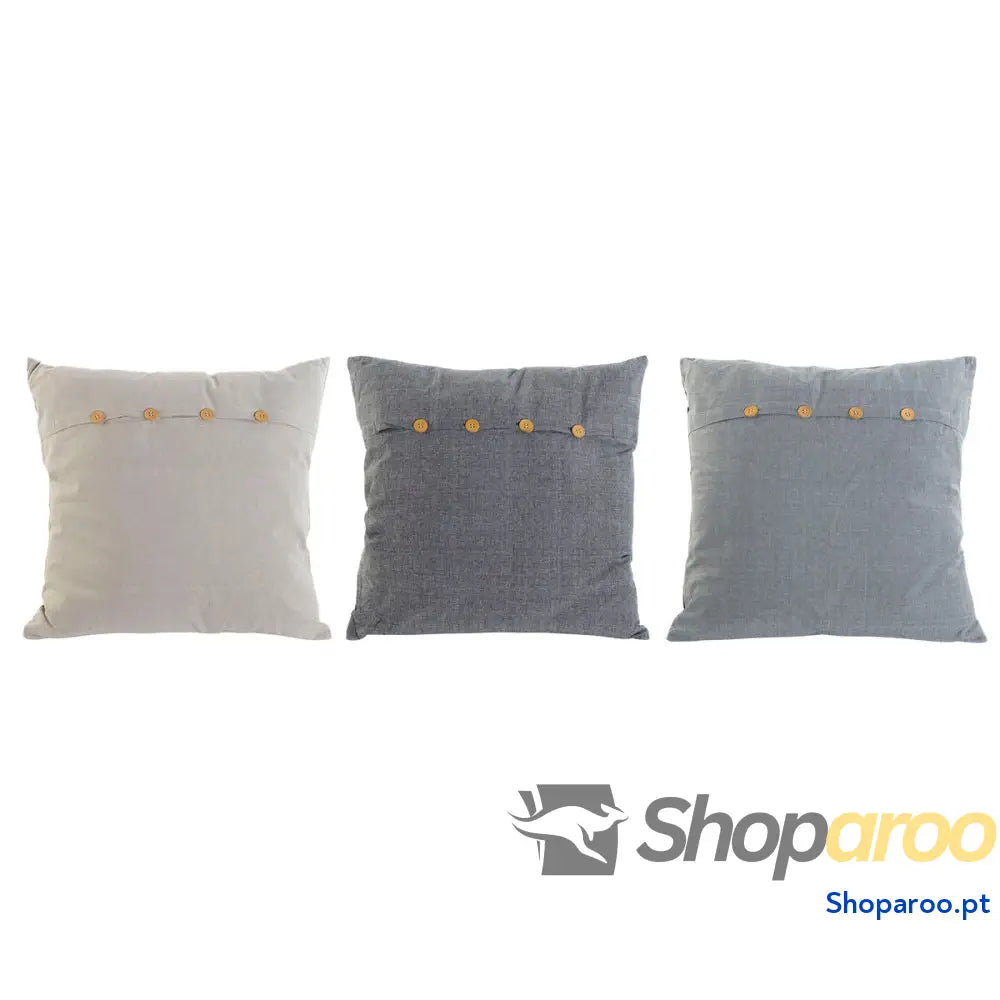 Almofada Home ESPRIT Azul Bege Mediterrâneo 60 x 20 x 60 cm (3 Unidades)
