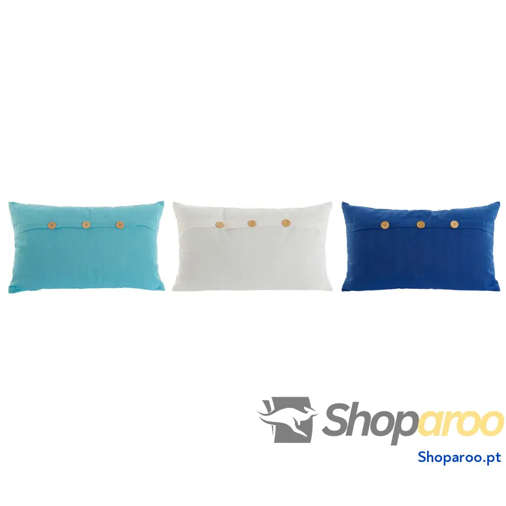 Almofada Home ESPRIT Azul Branco Azul celeste Mediterrâneo 50 x 15 x 30 cm (3 Unidades)