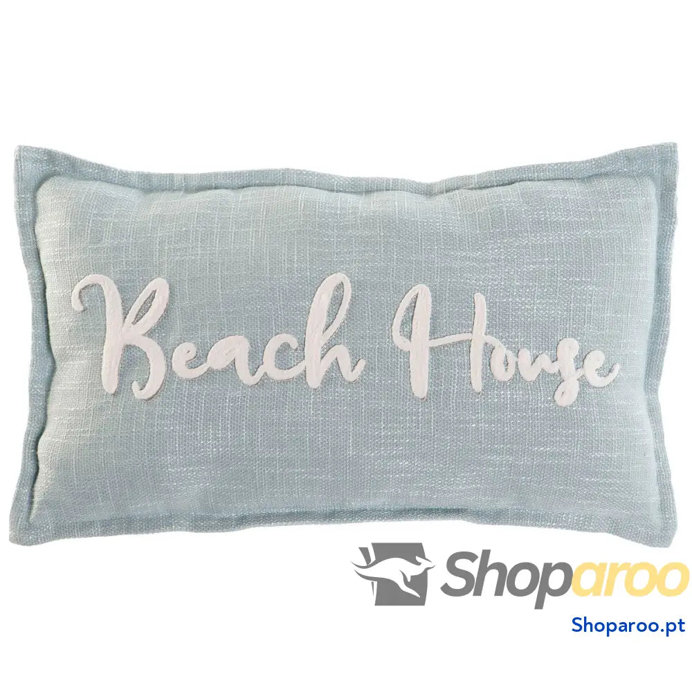 Almofada Home ESPRIT Beach Branco Azul celeste Mediterrâneo 60 x 10 x 35 cm