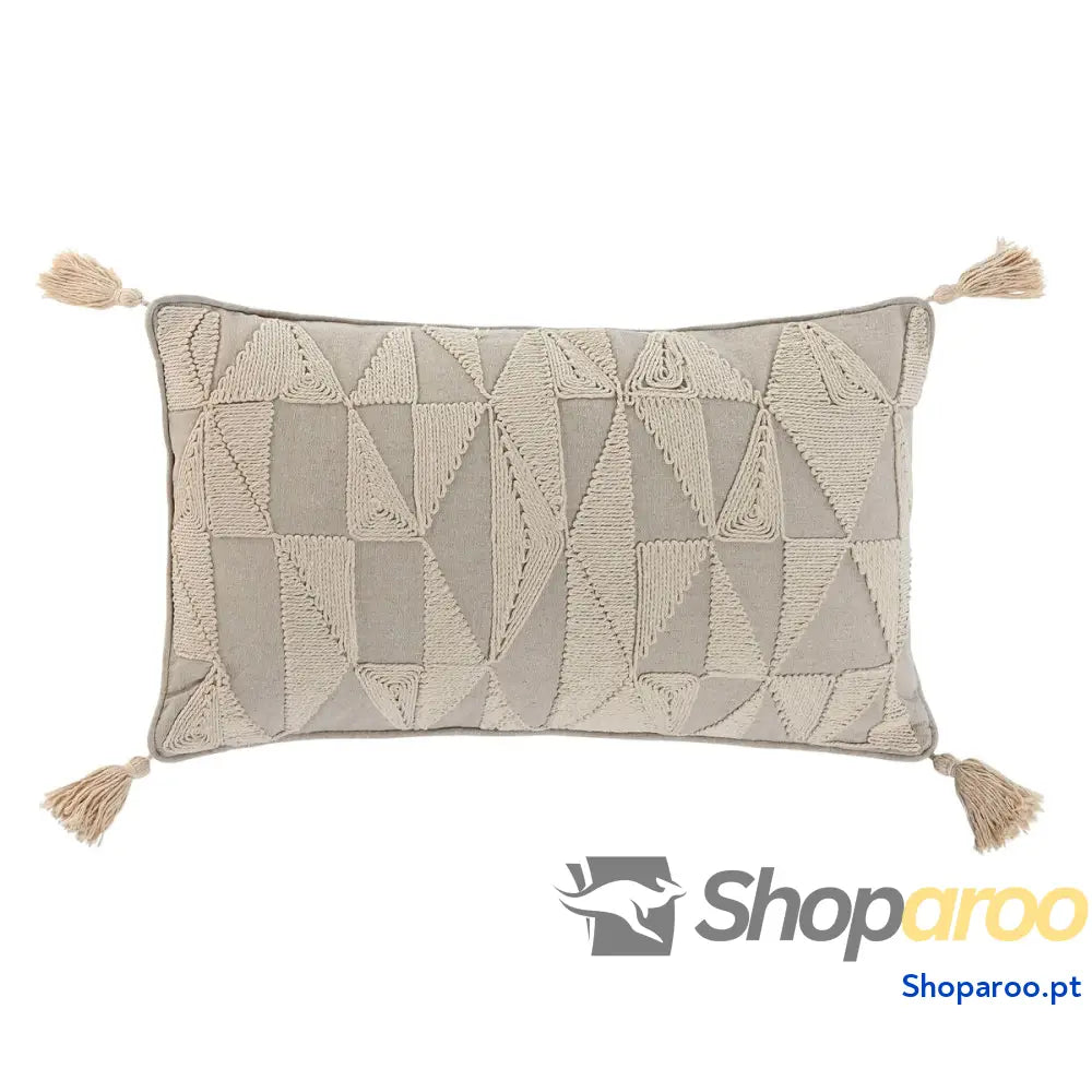 Almofada Home ESPRIT Bege Natural Boho 50 x 8 x 30 cm