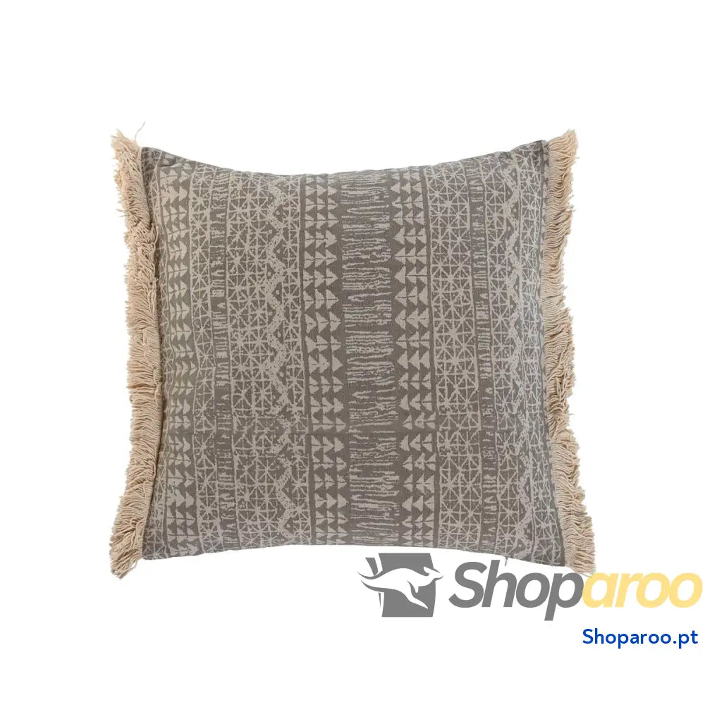 Almofada Home ESPRIT Cinzento Natural Boho 45 x 8 x 45 cm