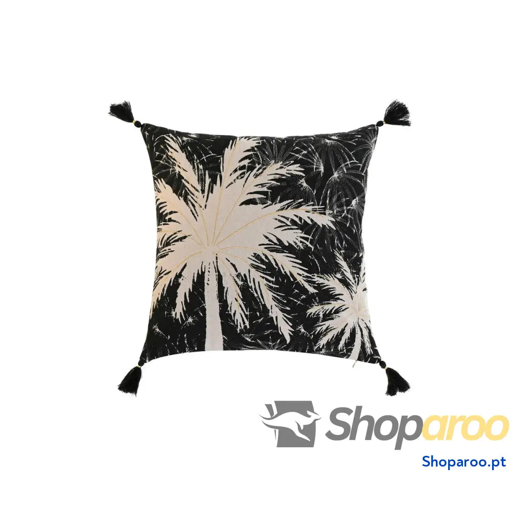 Almofada Home ESPRIT Preto Boho Palmeira 45 x 5 x 45 cm
