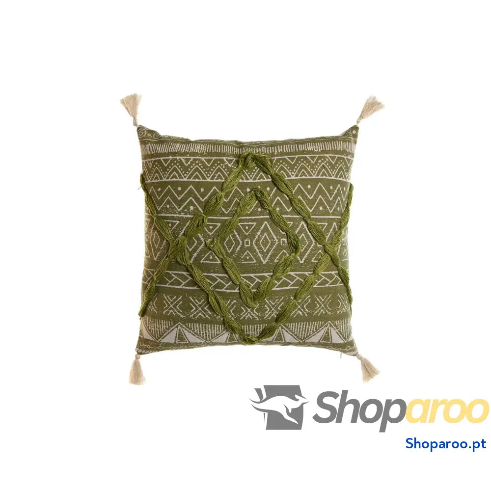 Almofada Home ESPRIT Verde Boho 45 x 5 x 45 cm