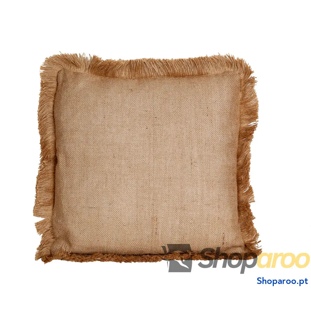 Almofada Romimex Castanho Com franja 45 x 10 x 45 cm