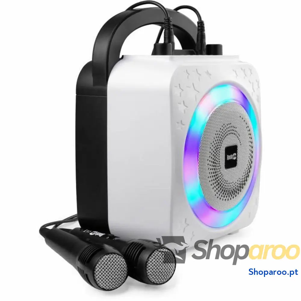 Altifalante Bluetooth com microfone para karaoke RockJam Disco Light RJPS150 BK