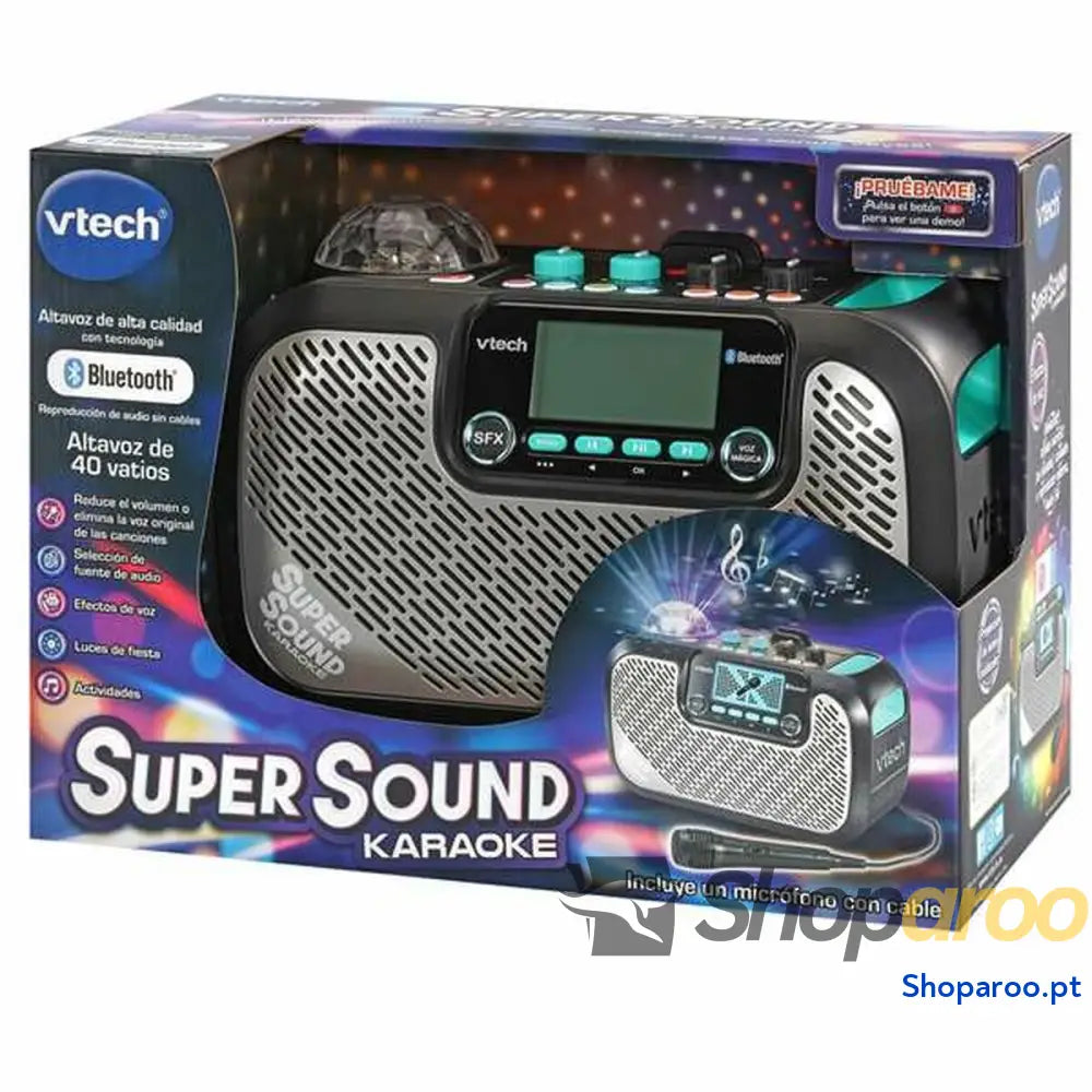 Altifalante com microfone para karaoke Vtech Super Sound