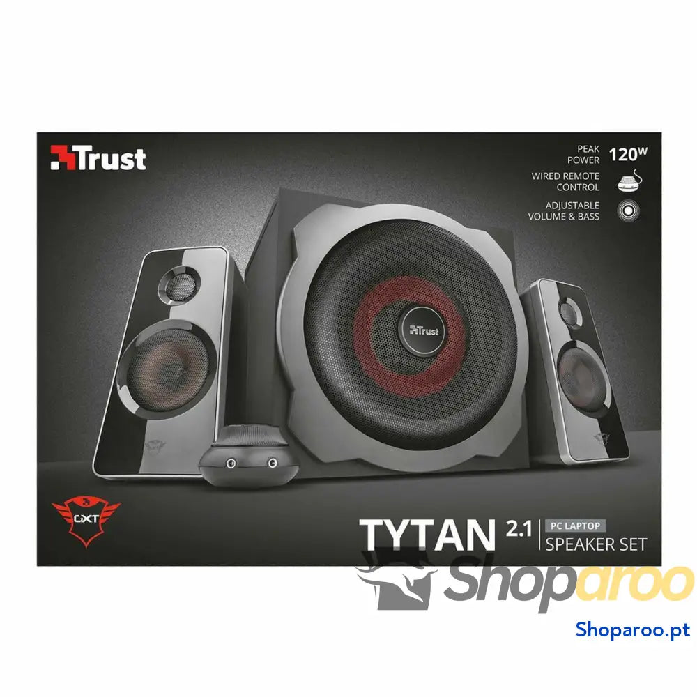 Altifalante PC Trust GXT 38 2.1 Preto Vermelho/Preto 60 W