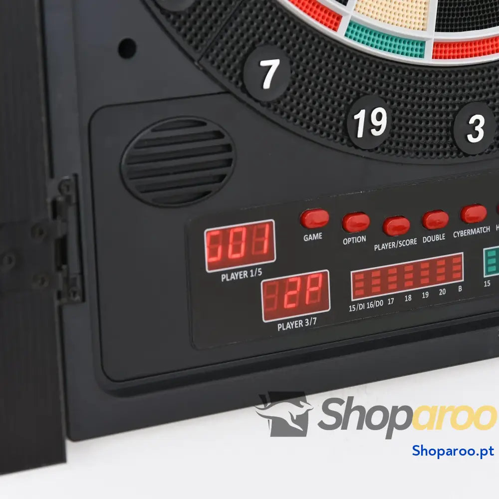 Alvo eletrônico digital para até 8 jogadores com 12 dardos e 30 pontas portas de tela LED 27 jogos diferentes 51x6,5x57