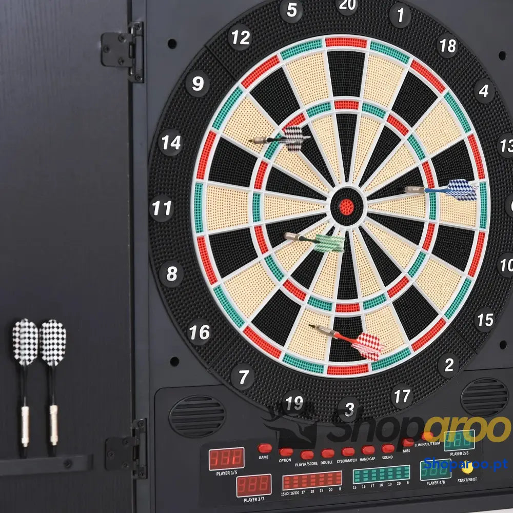 Alvo eletrônico digital para até 8 jogadores com 12 dardos e 30 pontas portas de tela LED 27 jogos diferentes 51x6,5x57