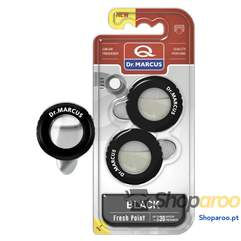 Ambientador Para Automóveis Dr Marcus Fresh Point black 2,5 ml Plástico Fragância 2 Peças (2 Unidades)