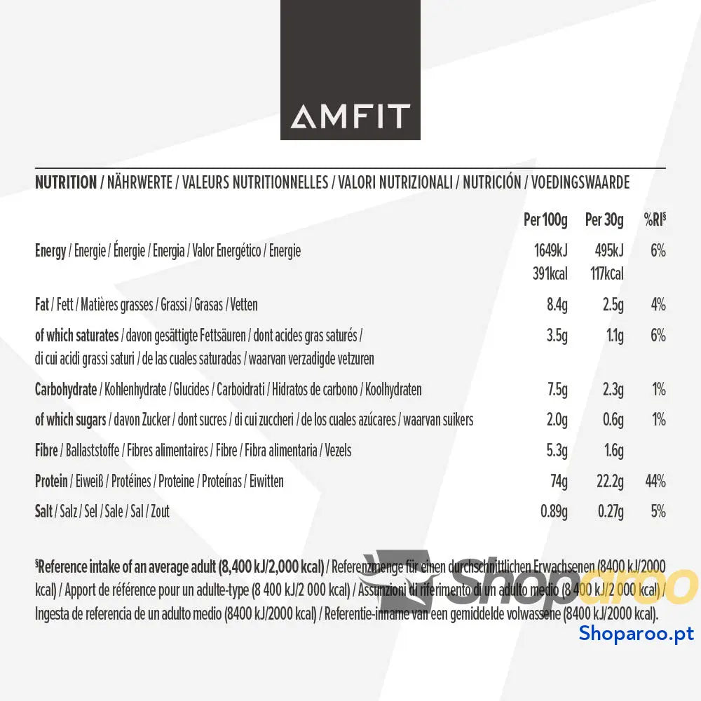 Amfit Nutrition Proteína de soro leite em pó chocolate 33 porções 1 kg (embalagem 1)
