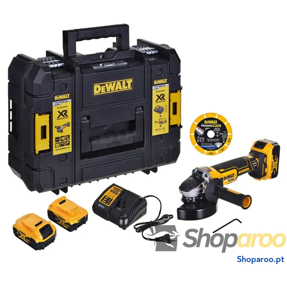Amoladora angular Dewalt DCG405P3 18 V 125 mm