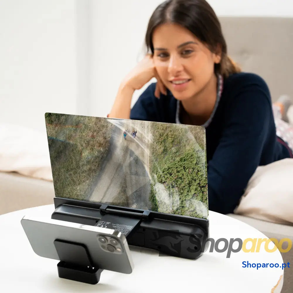 Ampliador de Ecrã para Telemóveis com Altifalante Recarregável Screenier InnovaGoods