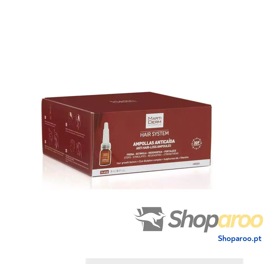 Ampolas Antiqueda Martiderm HAIR SYSTEM 3 ml 14 Unidades