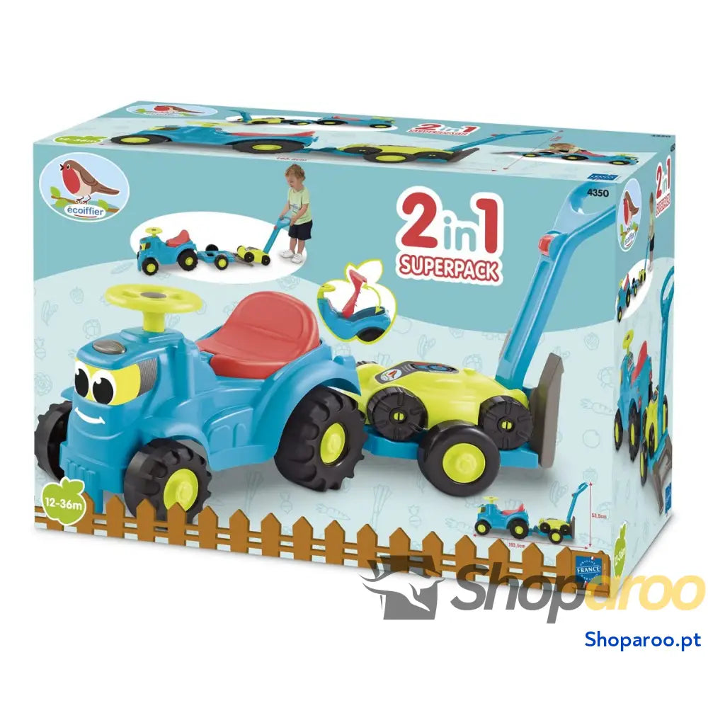Andarilho Ecoiffier Trailer Tractor Extrator Reboque