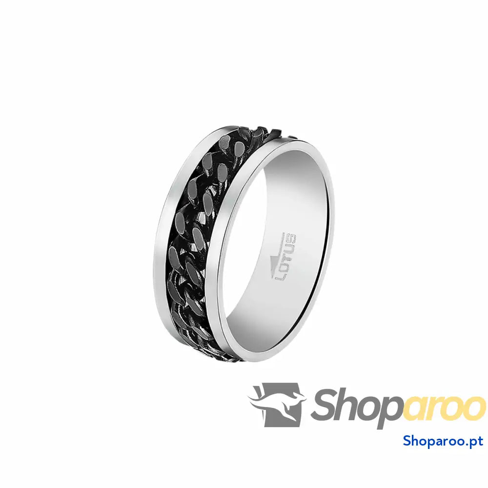 Anel masculino Lotus LS2394-3/220 Prateado Preto