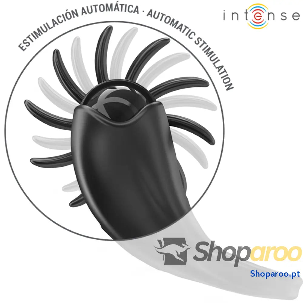ANEL VIBRATÓRIO 10 VIBRAÇÕES COM ESTIMULADOR DE CLITÓRIS PRETO