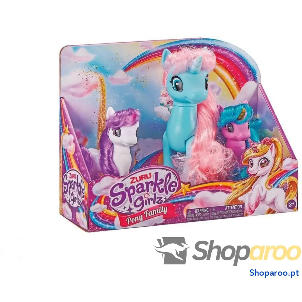 3 figuras de animais Sparkle Girlz Unicórnio