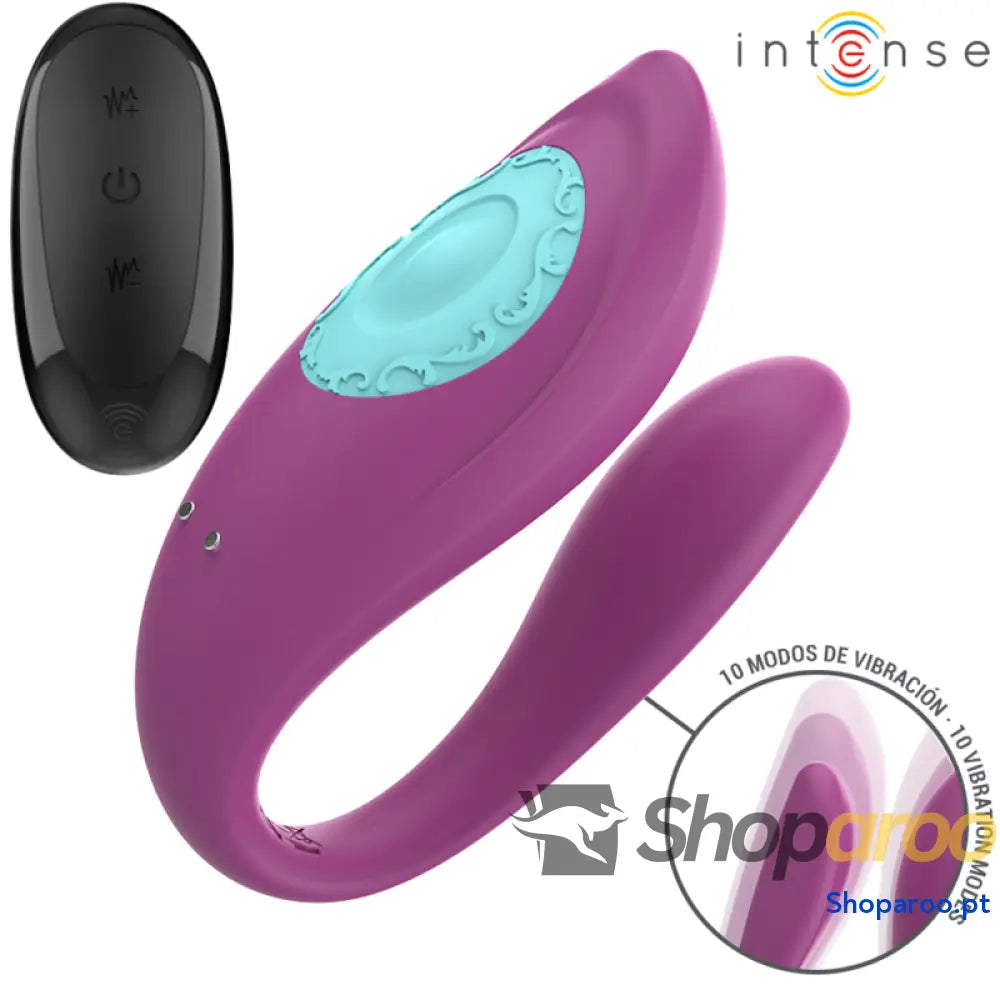 ANNIE VIBRADOR E ESTIMULADOR EM FORMA DE U ROXO CONTROLE REMOTO