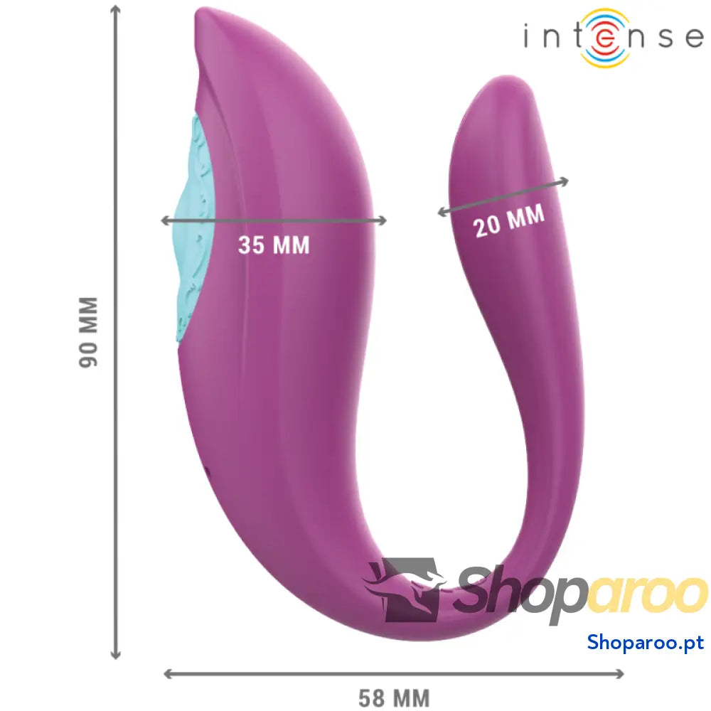 ANNIE VIBRADOR E ESTIMULADOR EM FORMA DE U ROXO CONTROLE REMOTO