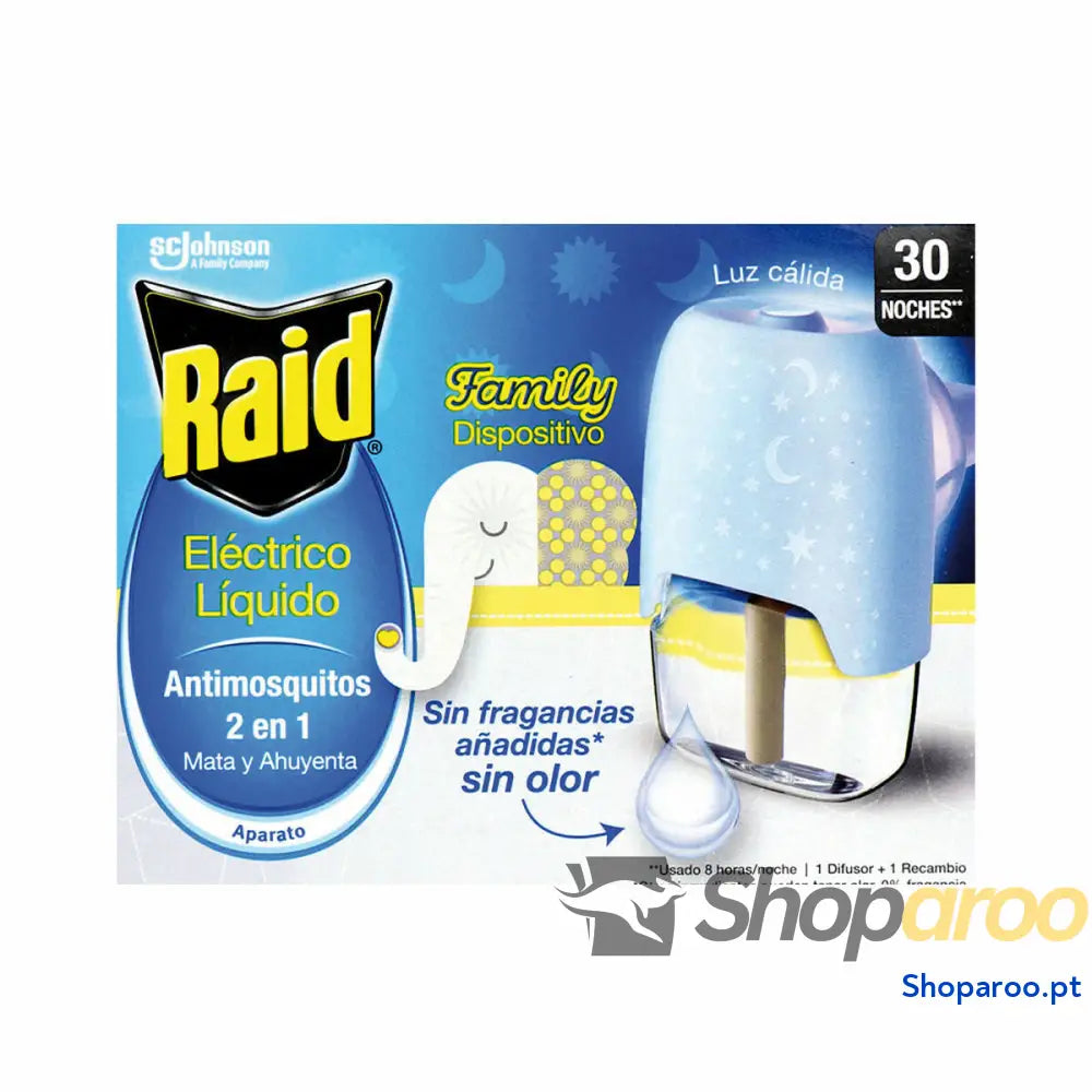 Anti-mosquitos Elétrico Raid 30 Noite