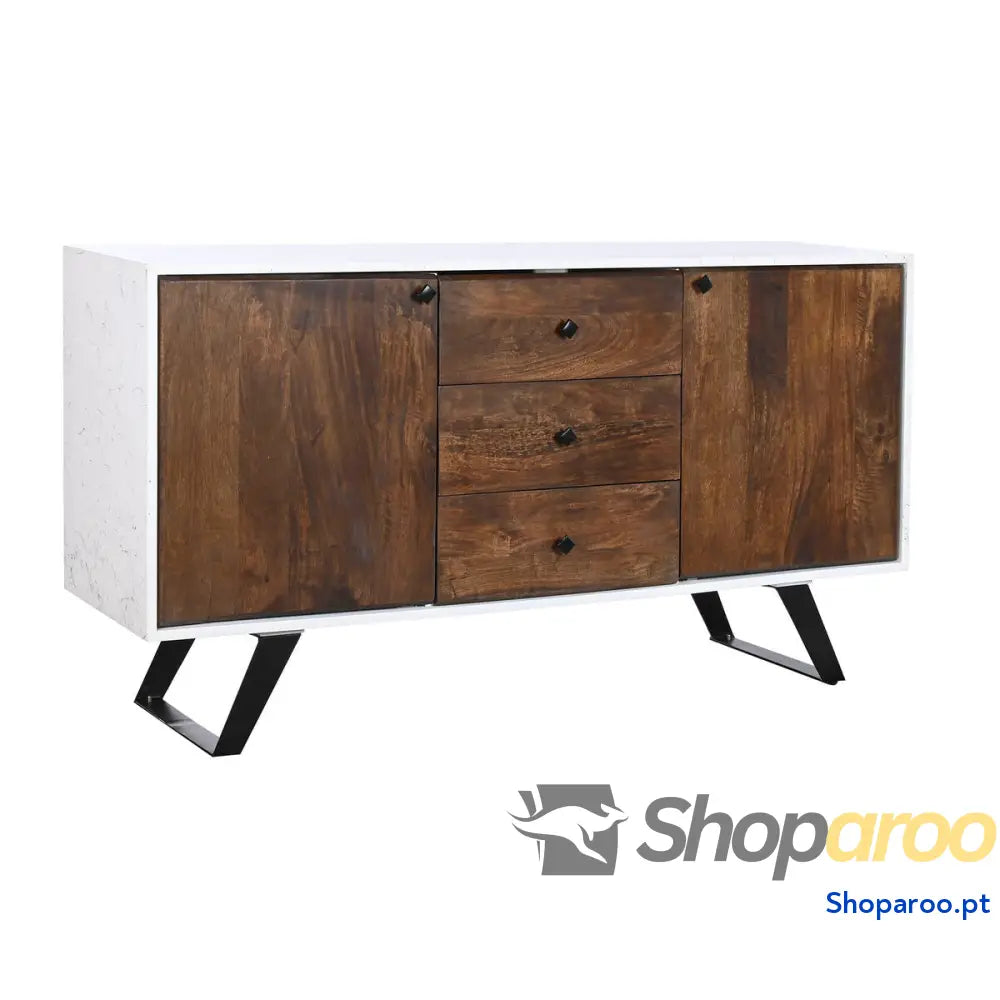 Aparador DKD Home Decor Branco Catanho escuro Madeira de mangueira 150 x 40 80 cm