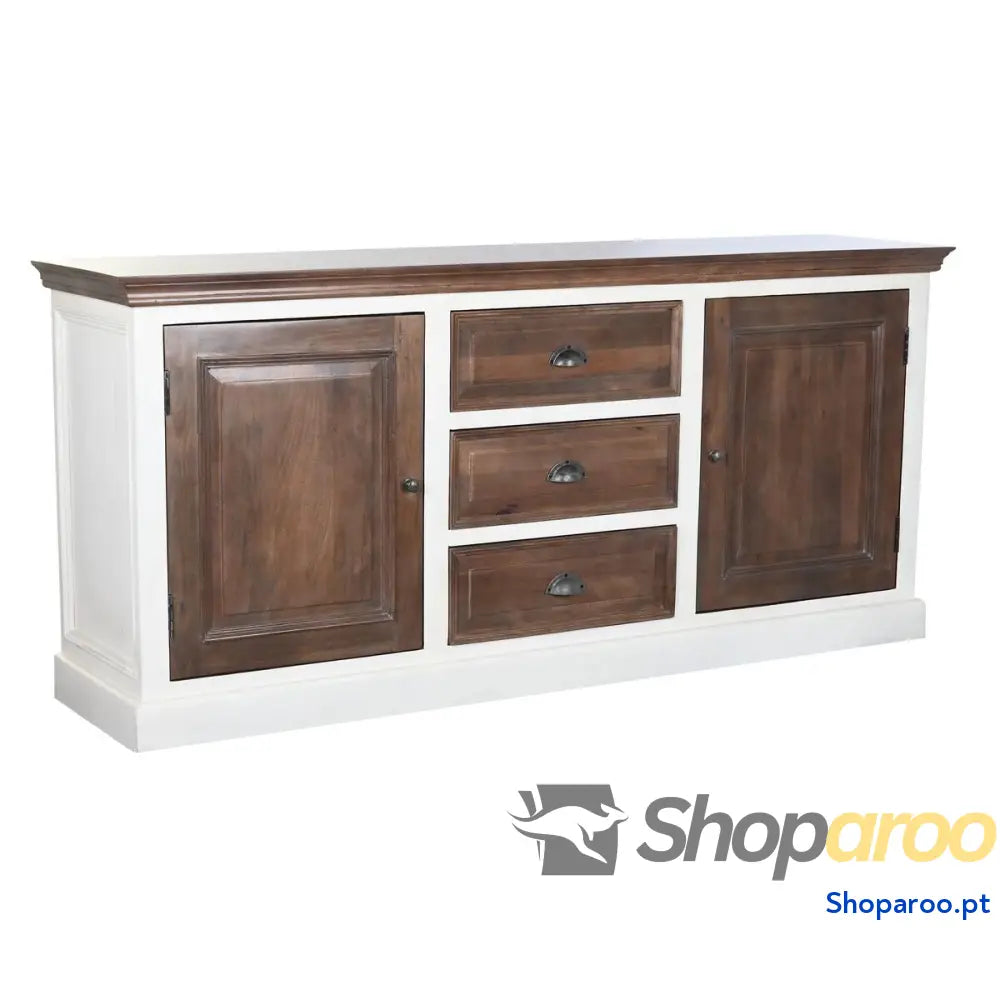 Aparador DKD Home Decor Branco Catanho escuro Madeira de mangueira 180 x 46 83 cm