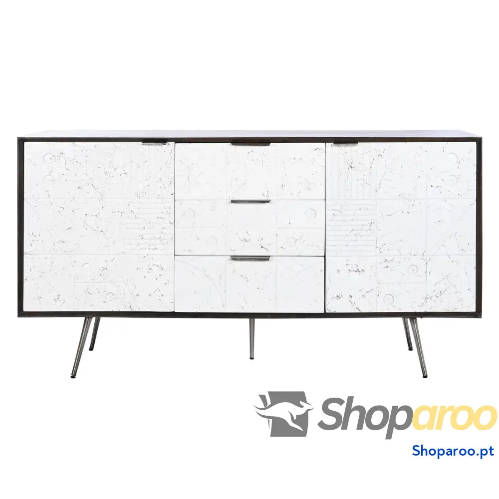 Aparador DKD Home Decor Branco Catanho escuro Madeira de mangueira 150 x 43 80 cm